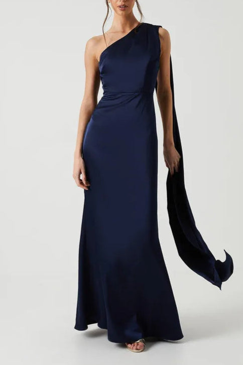 Coast Honoured Drape One Shoulder Satin Maxi Unique design Bridesmaid Dress
