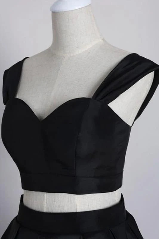 Best Fascinating Short Prom Gowns Two Pieces Off Shoulder Navy Blue Homecoming Dresses