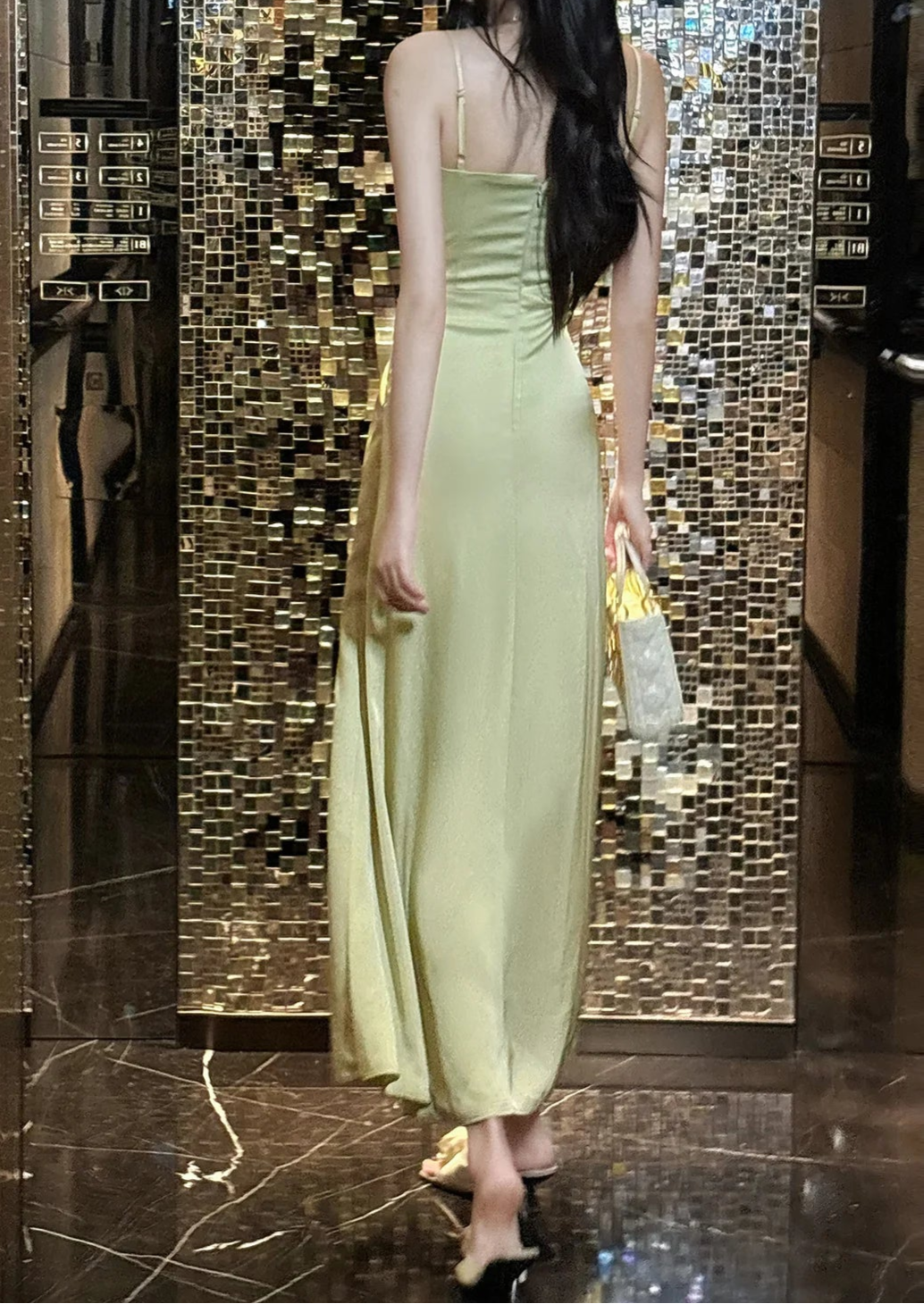 Elegant French Spaghetti Strap Satin Retract Your Waist Mermaid Evening Gowns