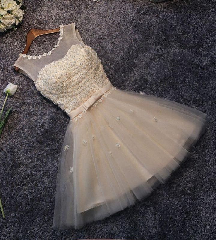 Cheap Beaded Outstanding Short Lace Up Retract Your Waist Homecoming Dresses