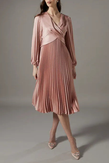 Petite Retract Your Waist Pleat Skirt Midi Mother Of The Bride Outfits Dress