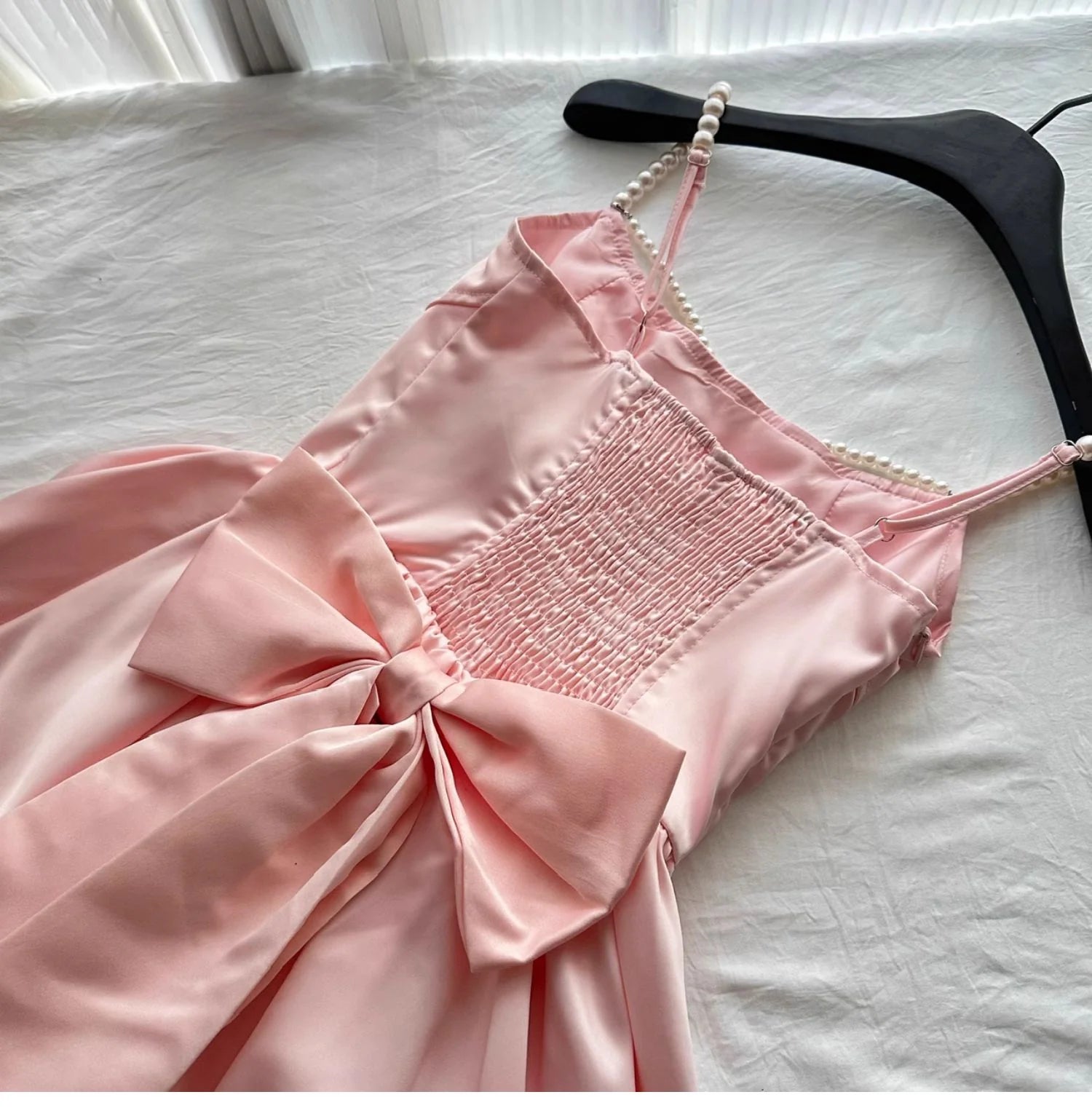 Fairytale Spring Pool Party Dress Pink Satin A-Line Short Homecoming Dress