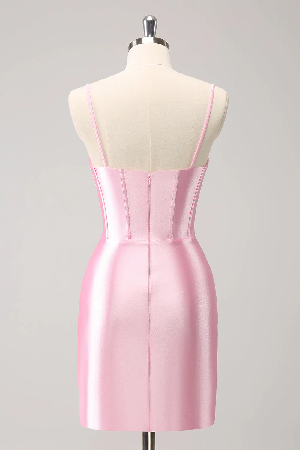 Full of charm Pink Sparkly Corset Tight Short Homecoming Dress