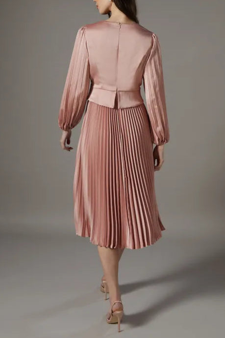 Petite Retract Your Waist Pleat Skirt Midi Mother Of The Bride Outfits Dress