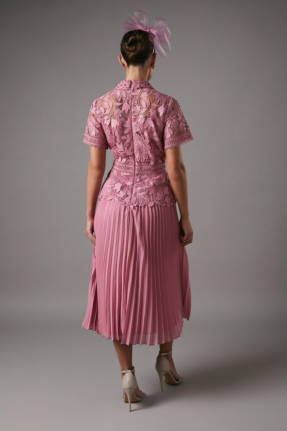 Lace Top Pleated Retract Your Waist Mother Of The Bride Outfits Dress