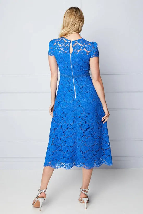 Lace Fit And Flare Retract Your Waist Midi Mother Of The Bride Outfits Dress