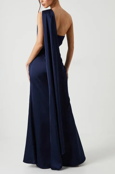 Coast Honoured Drape One Shoulder Satin Maxi Unique design Bridesmaid Dress