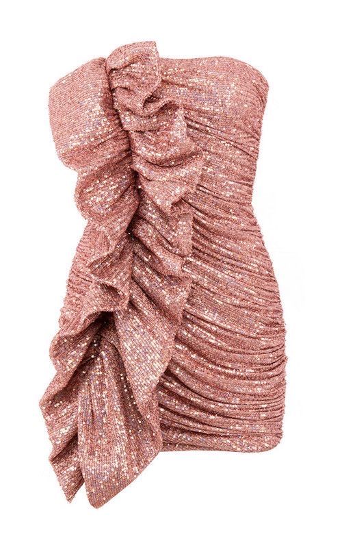 Slim fit and beautiful sequin asymmetrical dance skirt elegant dress