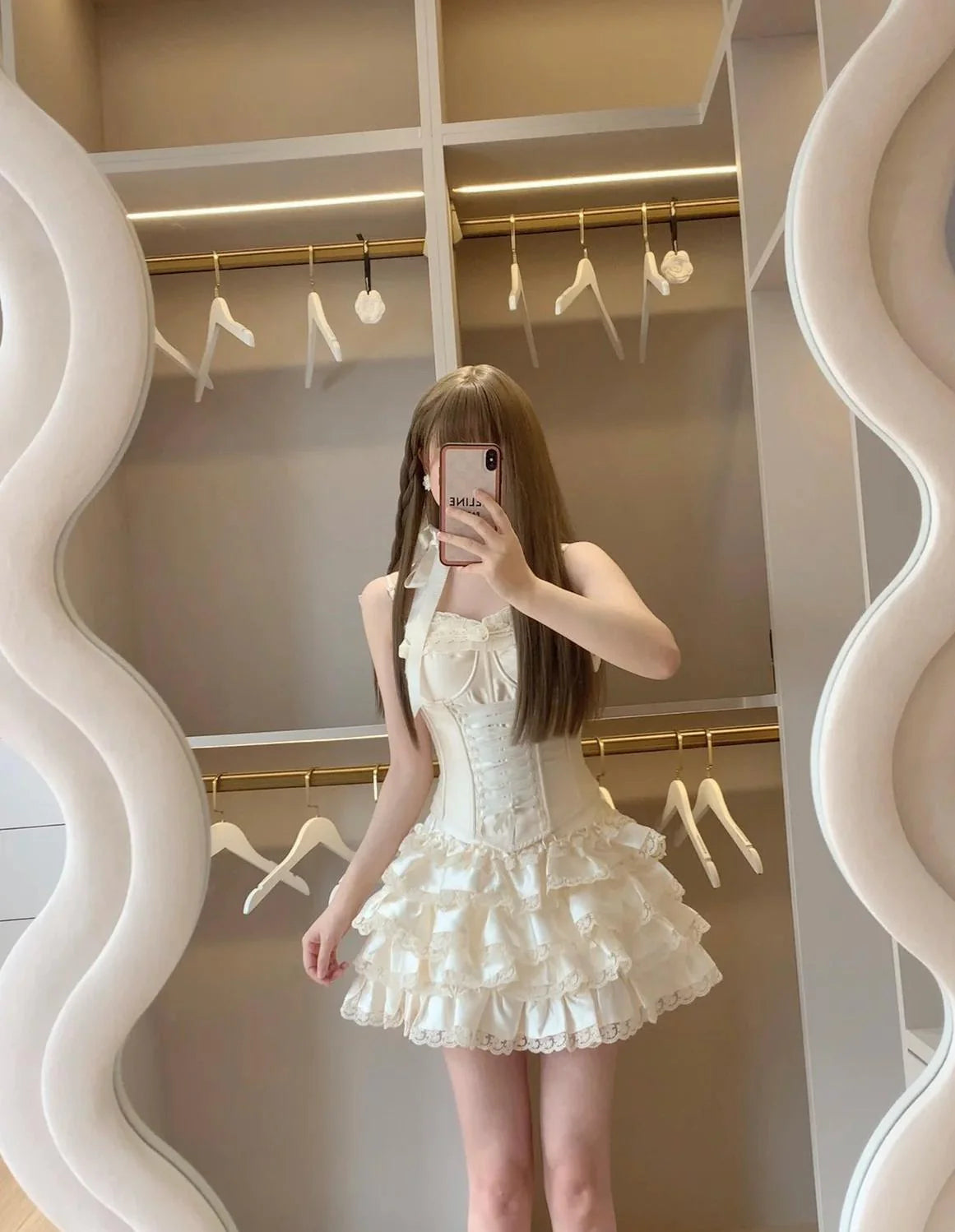 Princess-Inspired Spaghetti Straps Short Prom Dresses Cute A-Line Satin Lace Satin Two-Piece Homecoming Dress