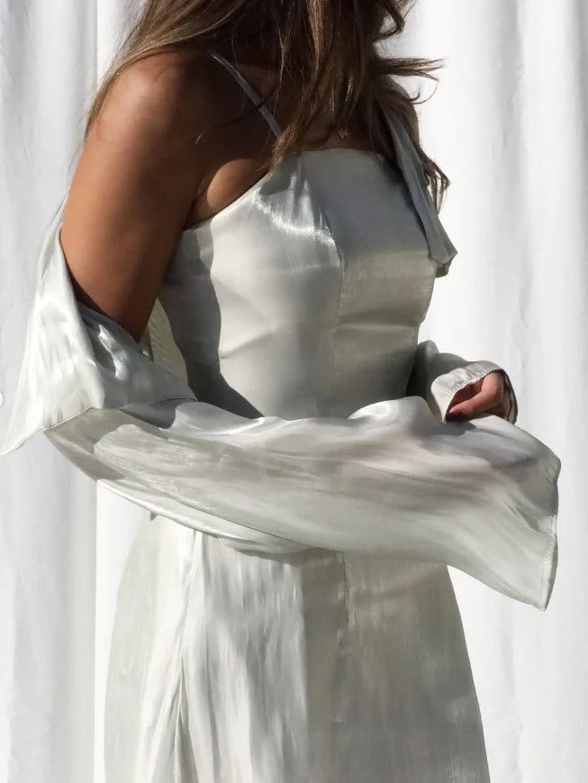 Elegant Straps Pleated Ruffles Long Prom Dress Exquisite tailoring Evening Gown