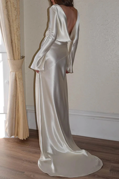 Simple design Exquisite tailoring Sexy Prom Backless O Neck Evening Dresses