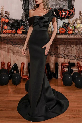 Exquisite tailoring Off-the-Shoulder Ruffled Slim-fit Mermaid Long Evening Dress