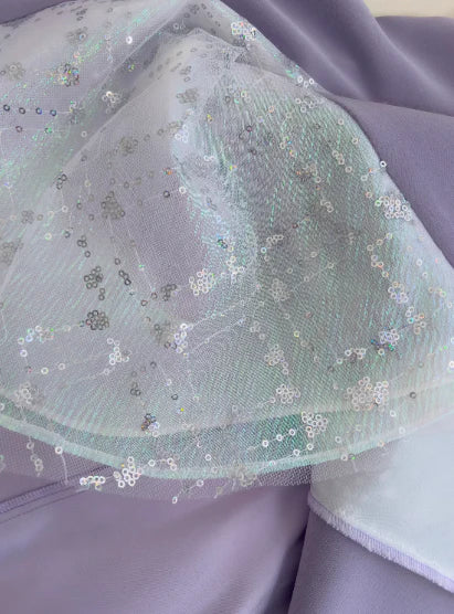 Gorgeous Lavender Satin Short Prom Dresses Glitter Tulle Spaghetti Straps A-Line Homecoming Dresses with Bows