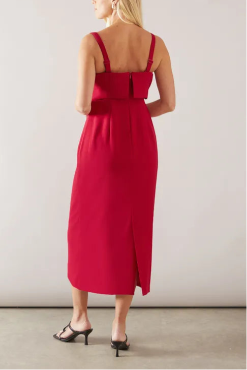 Petite Twist Ruffle Detail Midi Mother Of The Bride Outfits Dress