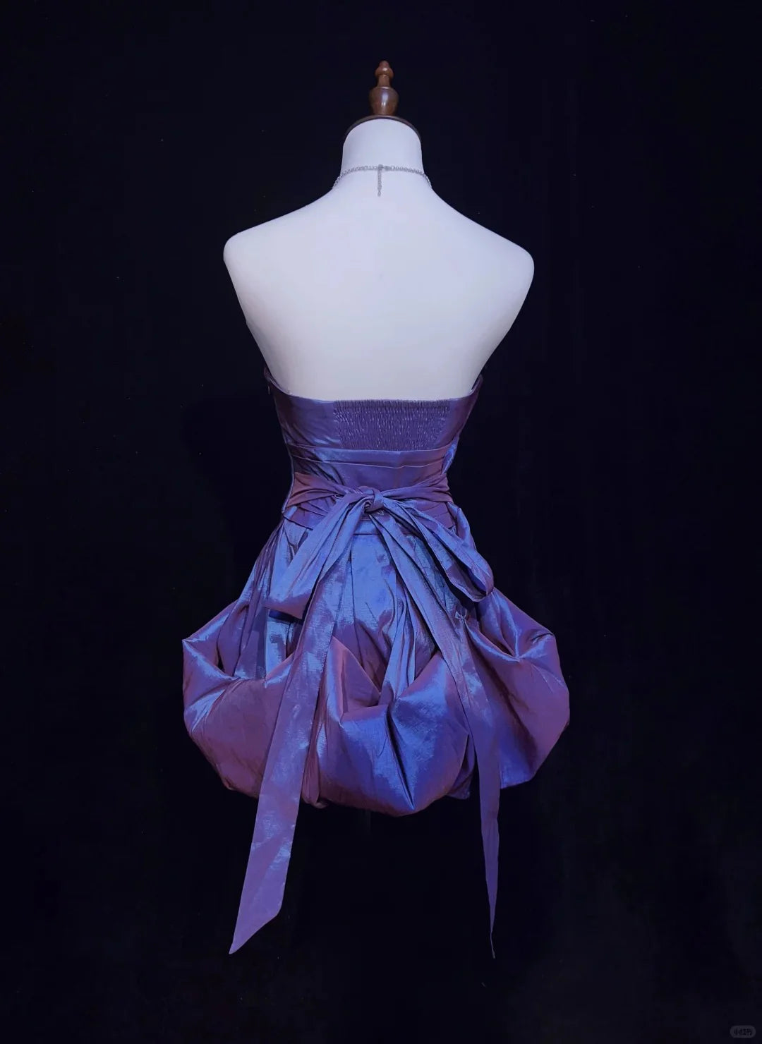 Strapless A-Line Taffeta Short Prom Dresses Stunning Purple Homecoming Dresses