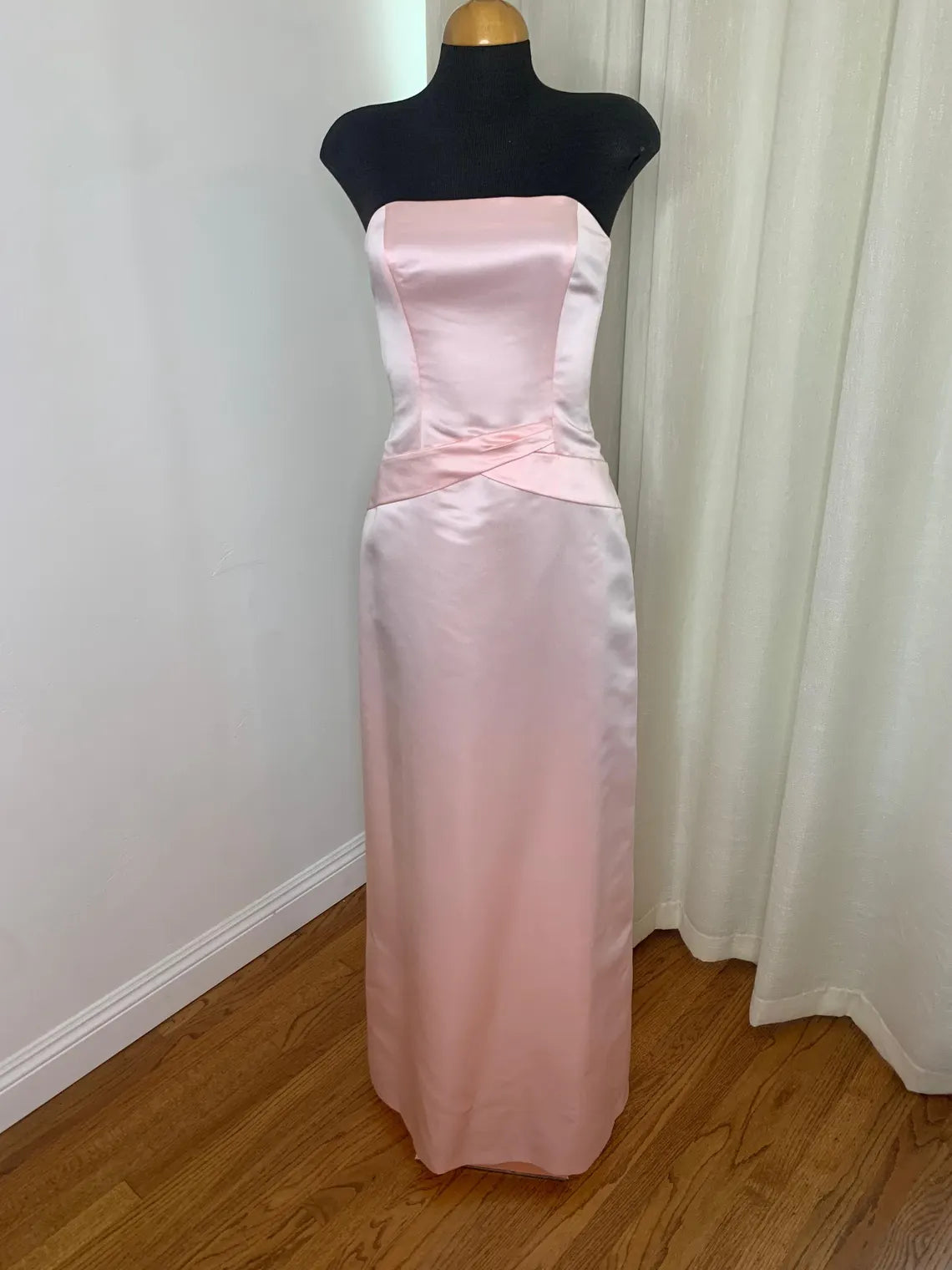 Vintage Petal Pink Satin Prom Dress Timeless Beauty Minimalist Party Dress