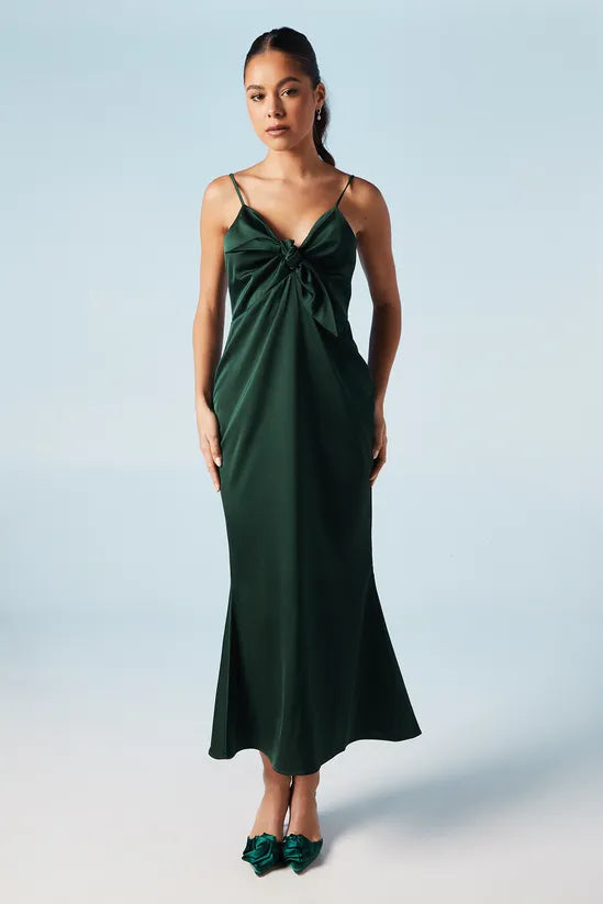 Strappy Elegant and gentle Tie Detail Full of charm Bridesmaids Dress