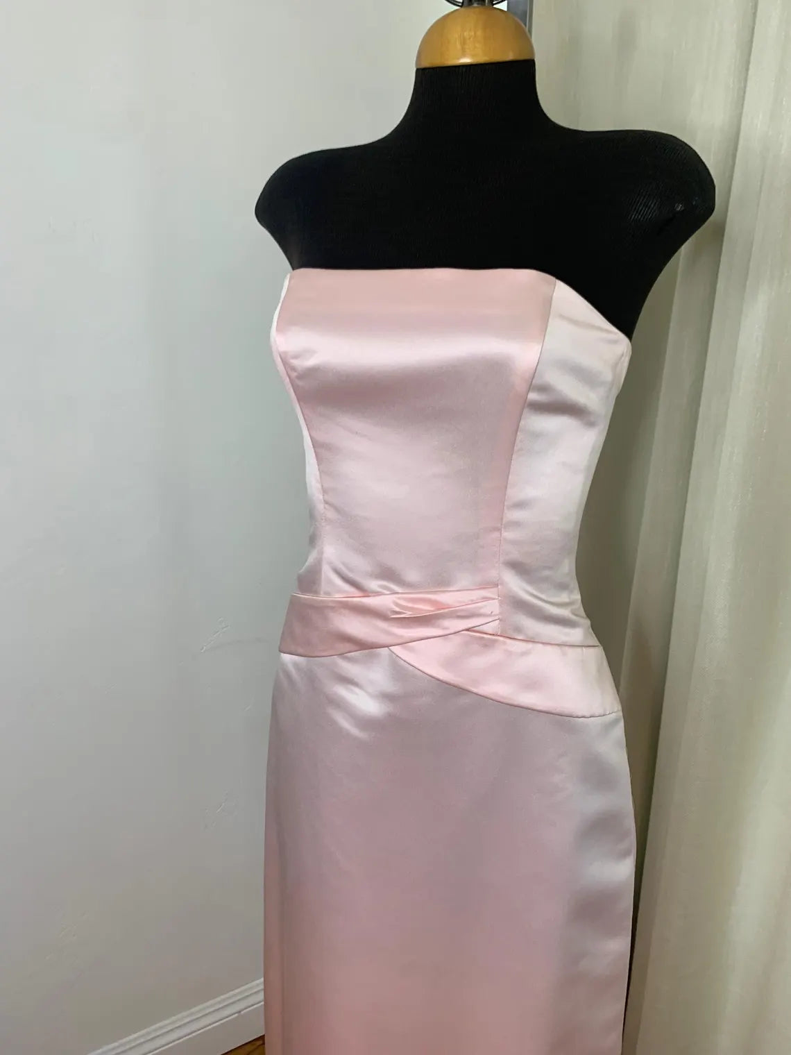Vintage Petal Pink Satin Prom Dress Timeless Beauty Minimalist Party Dress