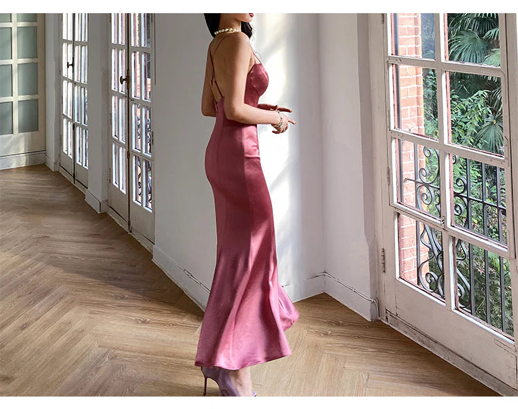 Satin Long Formal Occasion Dresses Evening Gowns