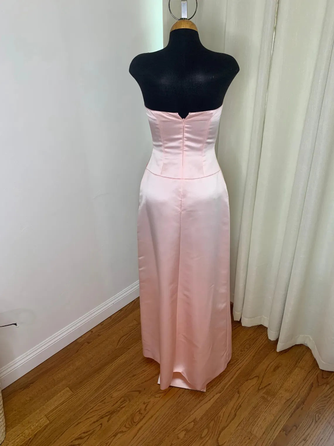 Vintage Petal Pink Satin Prom Dress Timeless Beauty Minimalist Party Dress
