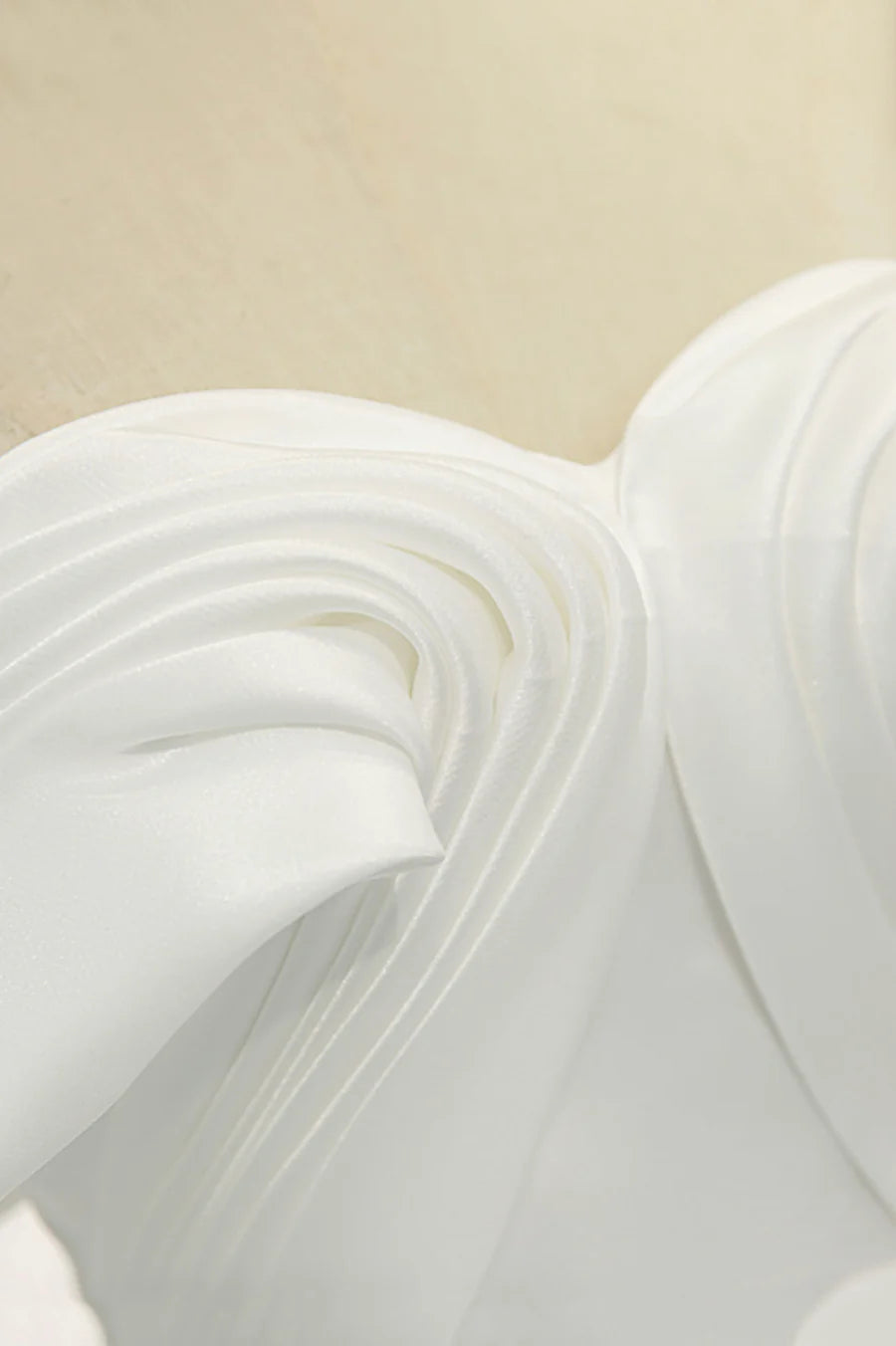 A-Line Off the Shoulder Pleated Satin White Long Prom Dress Evening Dress