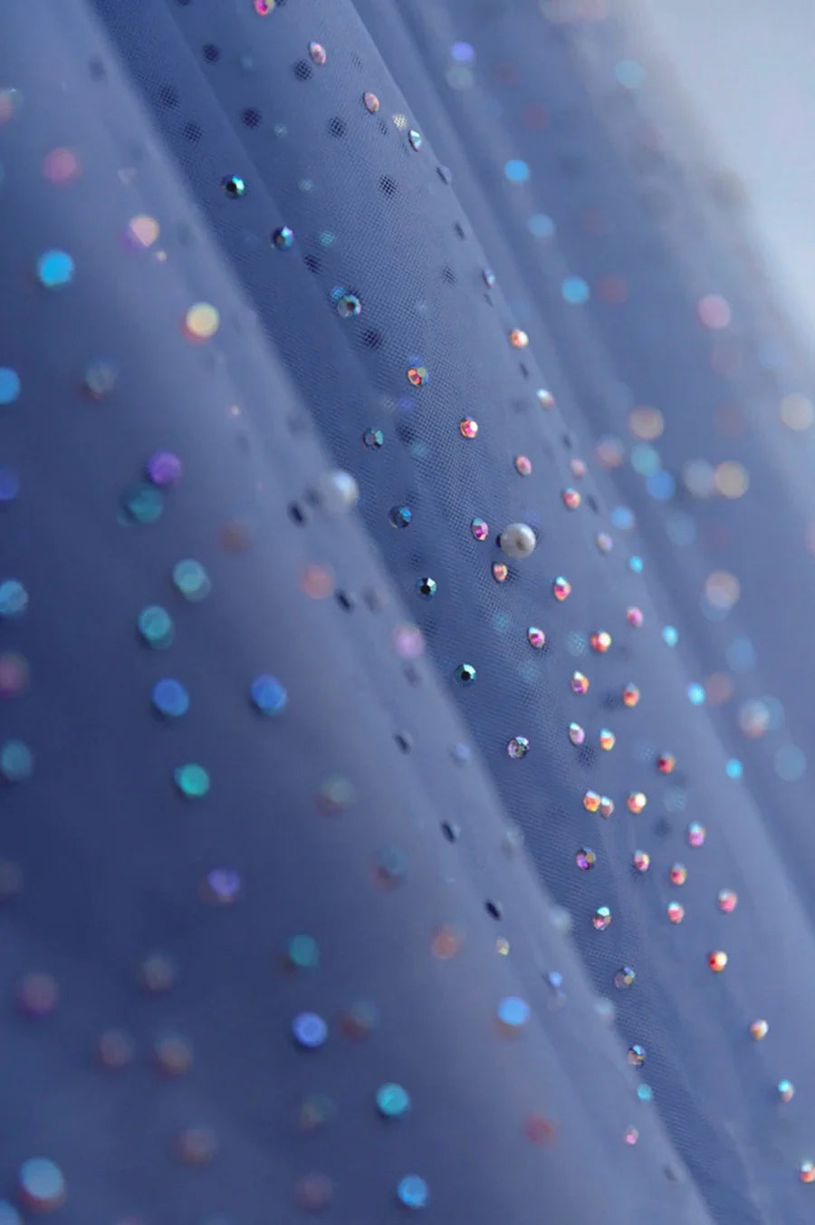 A-Line V Neck Short Sleeves Beaded Tulle Blue Long Prom Dresses Evening Dresses