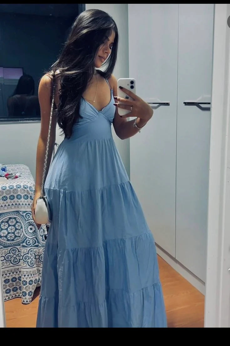 A Line Blue Satin Spaghetti Straps Long Prom Dress Inexpensive Burgundy Evening Party Dresses