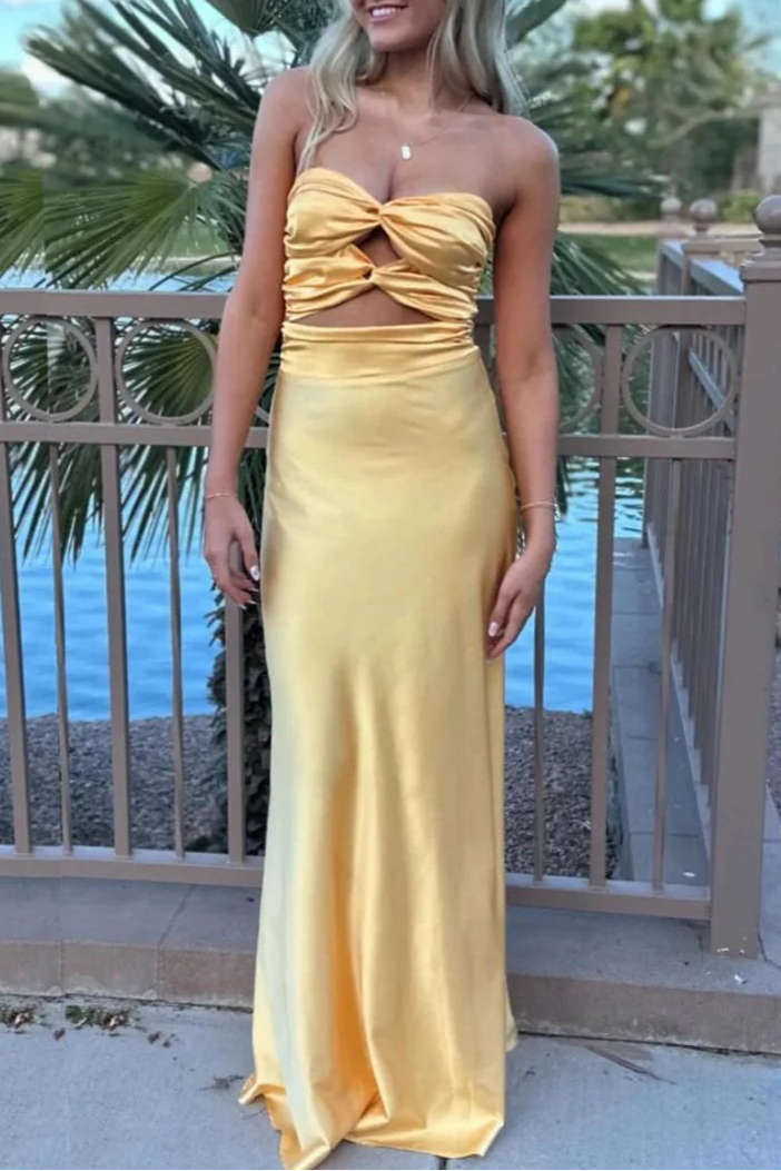 Aqua Blue Cut Out Strapless Sheath Floor Length Long Prom Dresses Aqua Blue Evening Dress