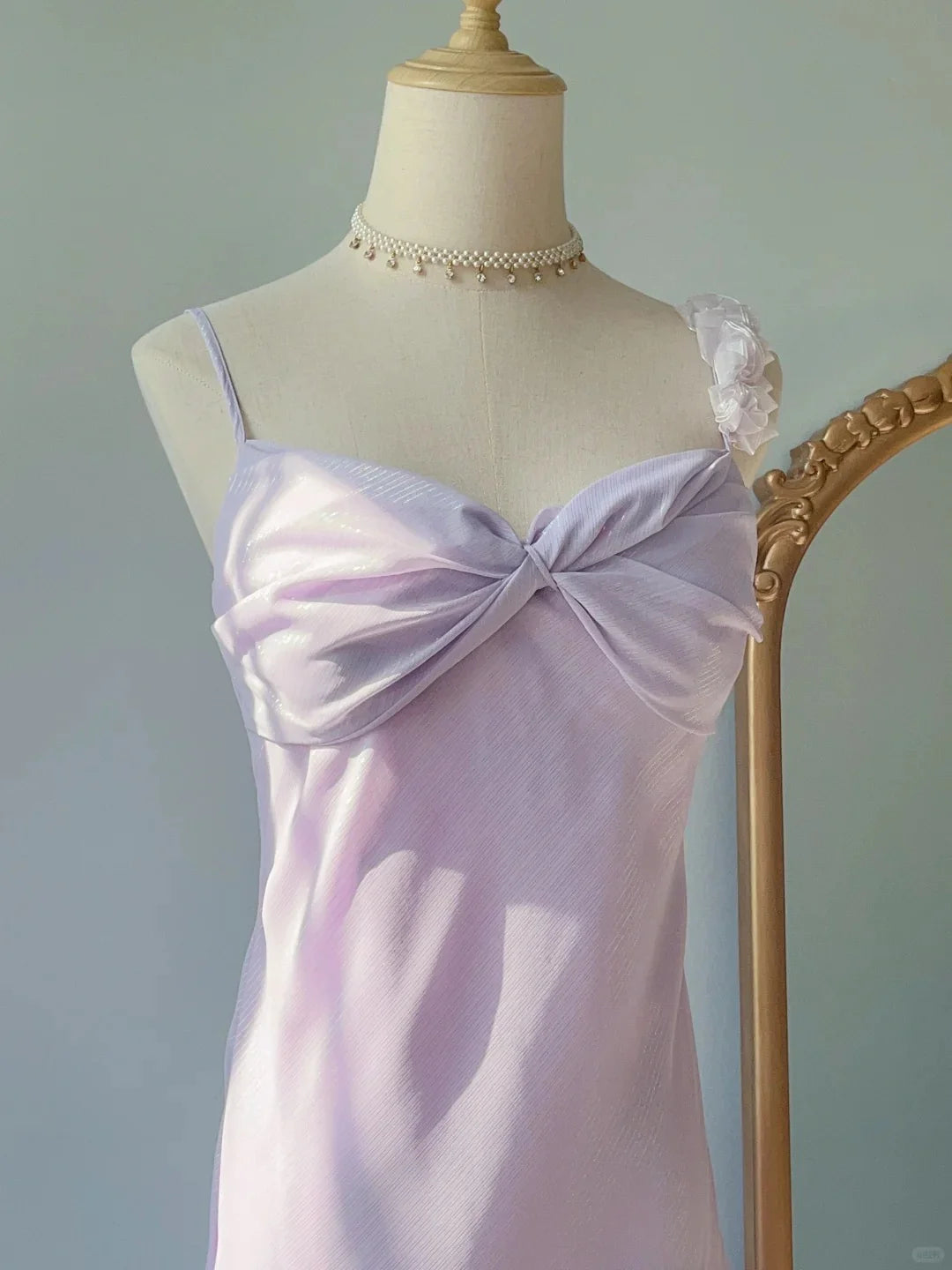 Charming Purple Chiffon Spaghetti Straps Mermaid Prom Dress With Asymmetrical Hem