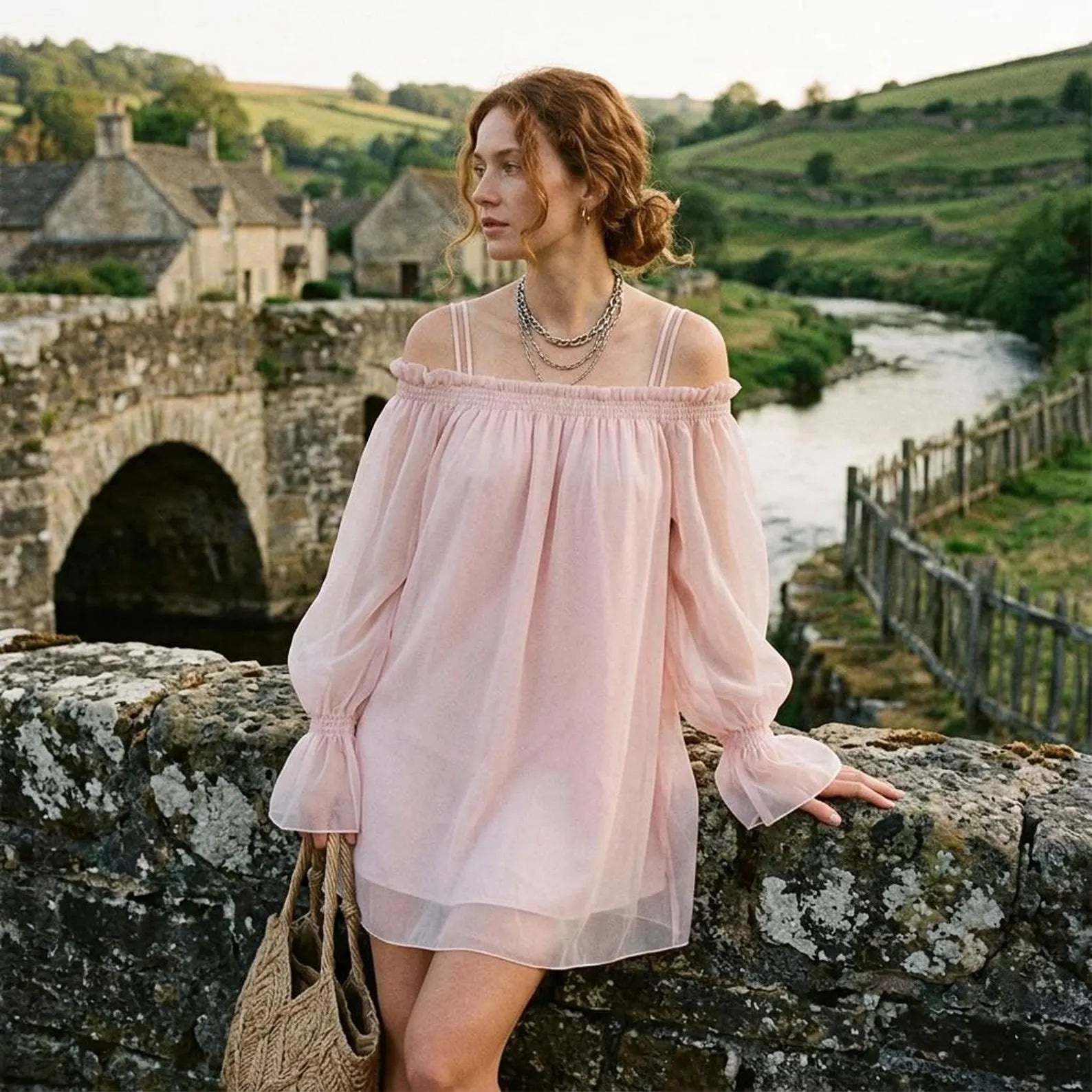 Elegant A-Line Off-Shoulder Long Sleeve Bohemian Blush Pink Mini Homecoming Dresses