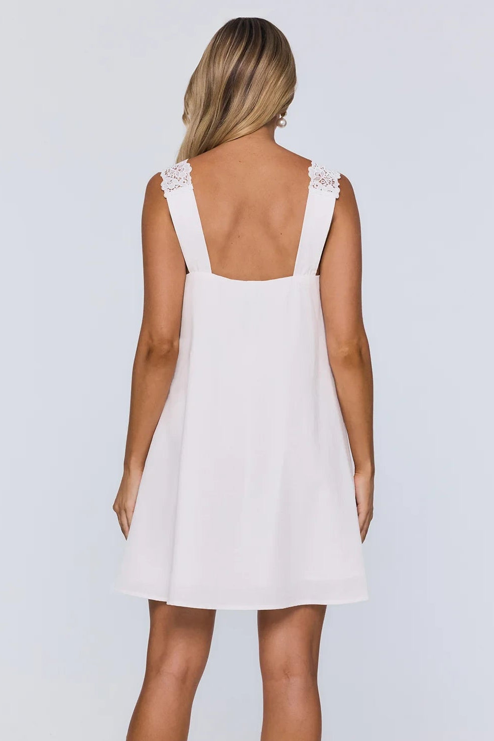 Elegant A-Line V-Neck Lace Trim Ivory Short Homecoming Dress Ready To Ship