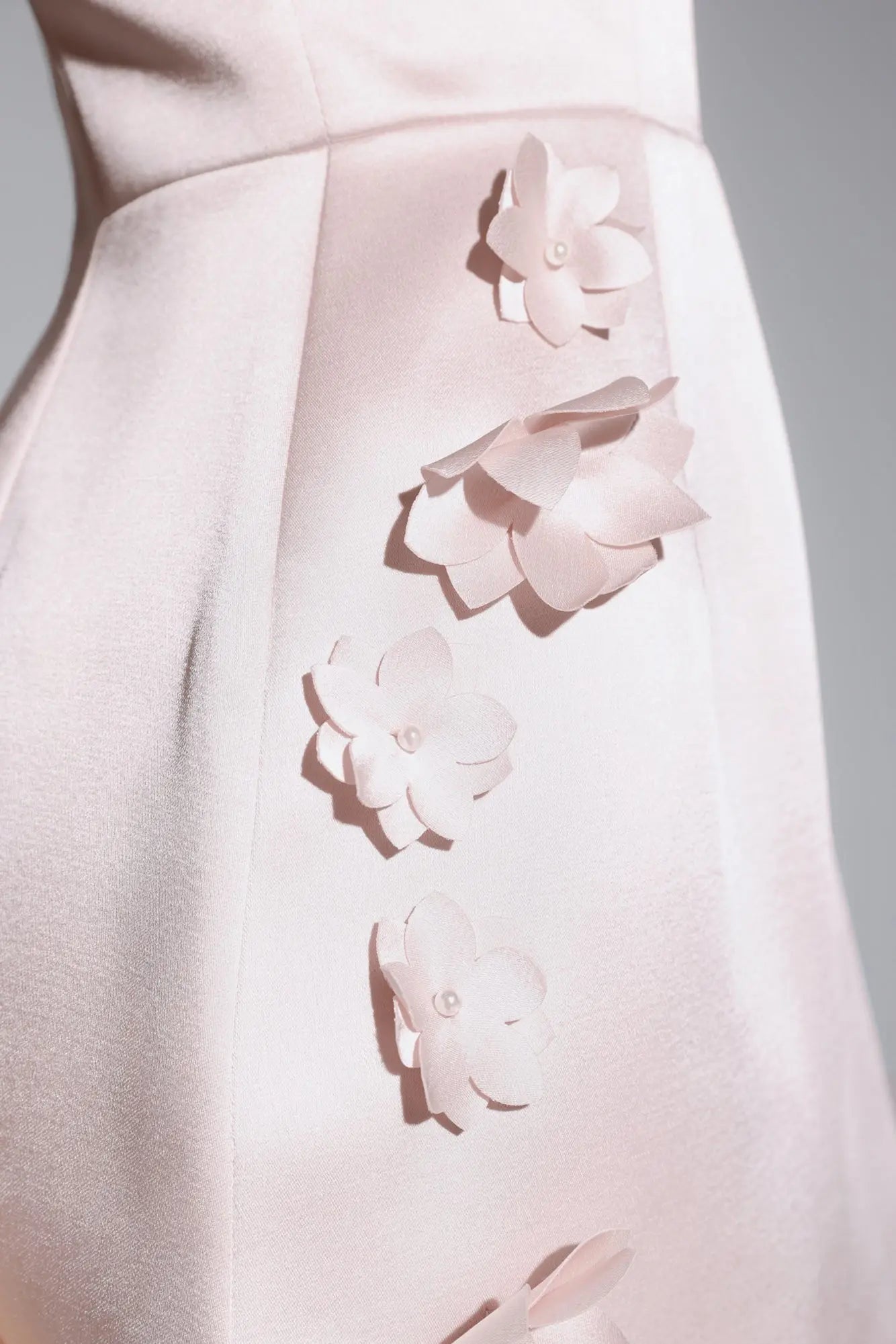 Exquisite Tailoring Lovely Strapless Satin Pink Mini Prom Dress With Applique