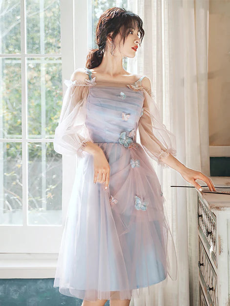 Fairy Short spaghetti strap Tulle Homecoming Dress Party Dress  Prom Dresses