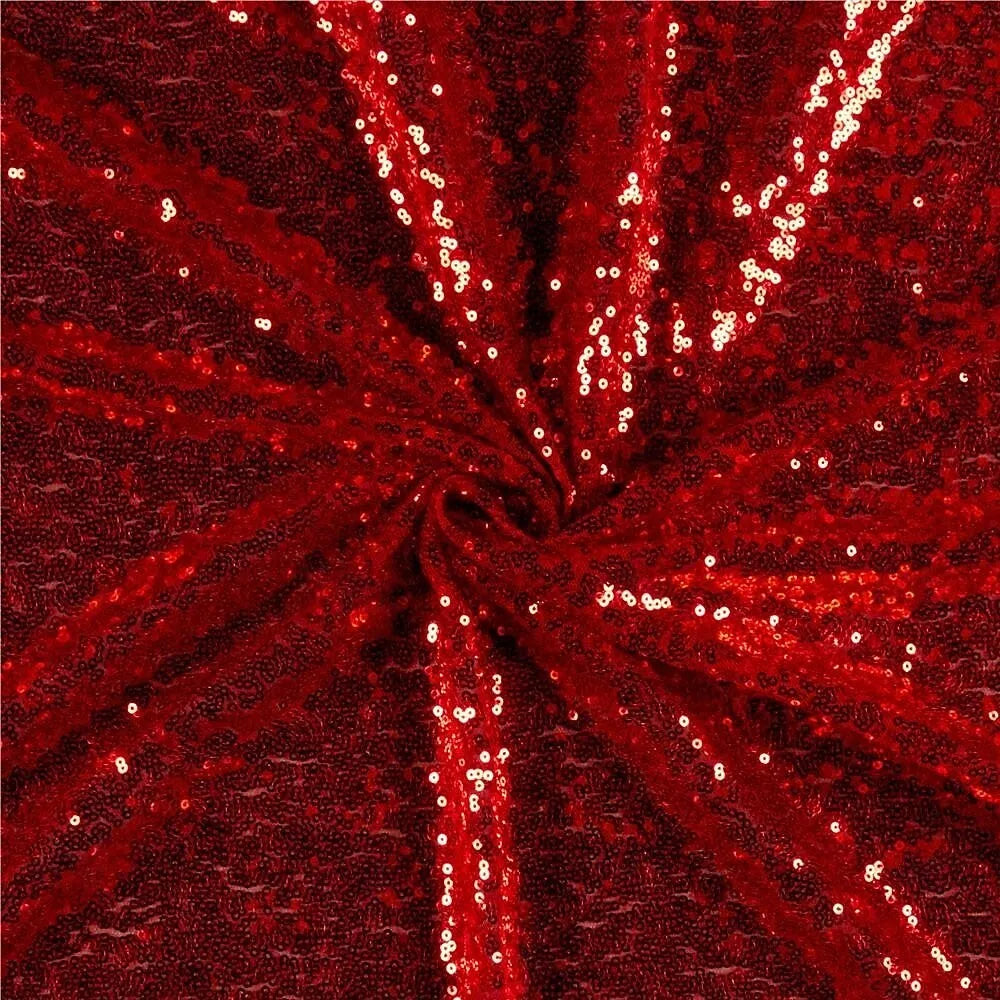 Glamorous Mermaid One-Shoulder Sequin Embellished Burgundy Floor-Length Evening Dress For Women