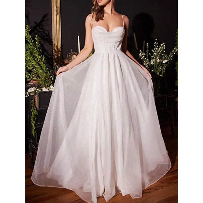 Glamorous A-line Sweetheart Sparkly Elegant Champagne Floor Length Prom Dress For Sale