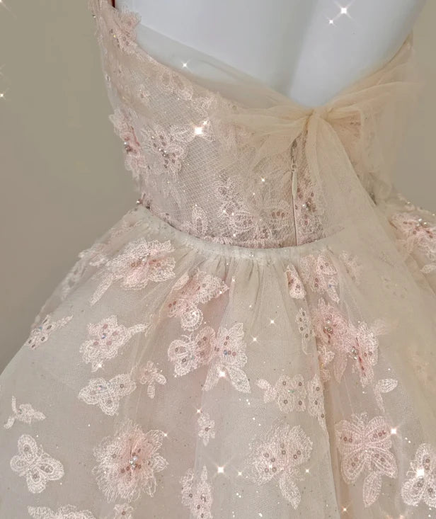 Gorgeous Mermaid Halter Sleeveless Embroidered Lace Pink Long Prom Dresses For Ladies