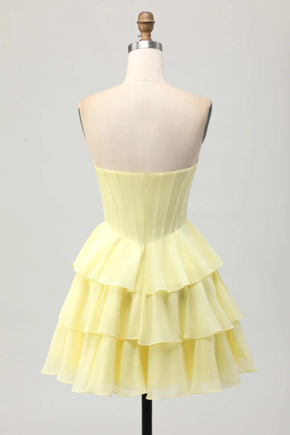 Green Strapless Sweetheart Collar A Line Corset Homecoming Dress Evening Dress With Beading