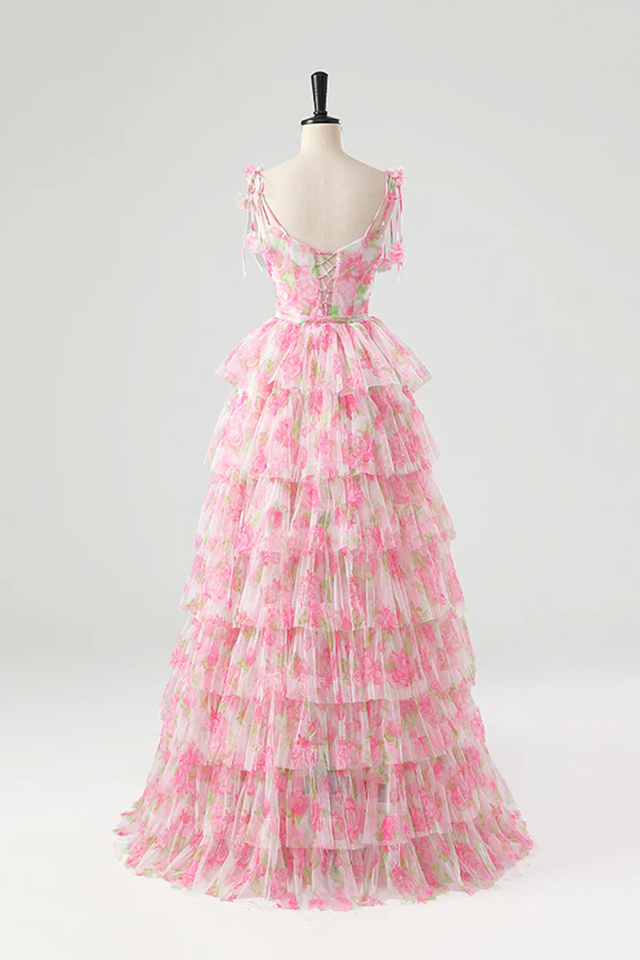 Lovely Blushing Pink Flower A-Line Spaghetti Strap Removable Skirt Prom Dress Party Dress