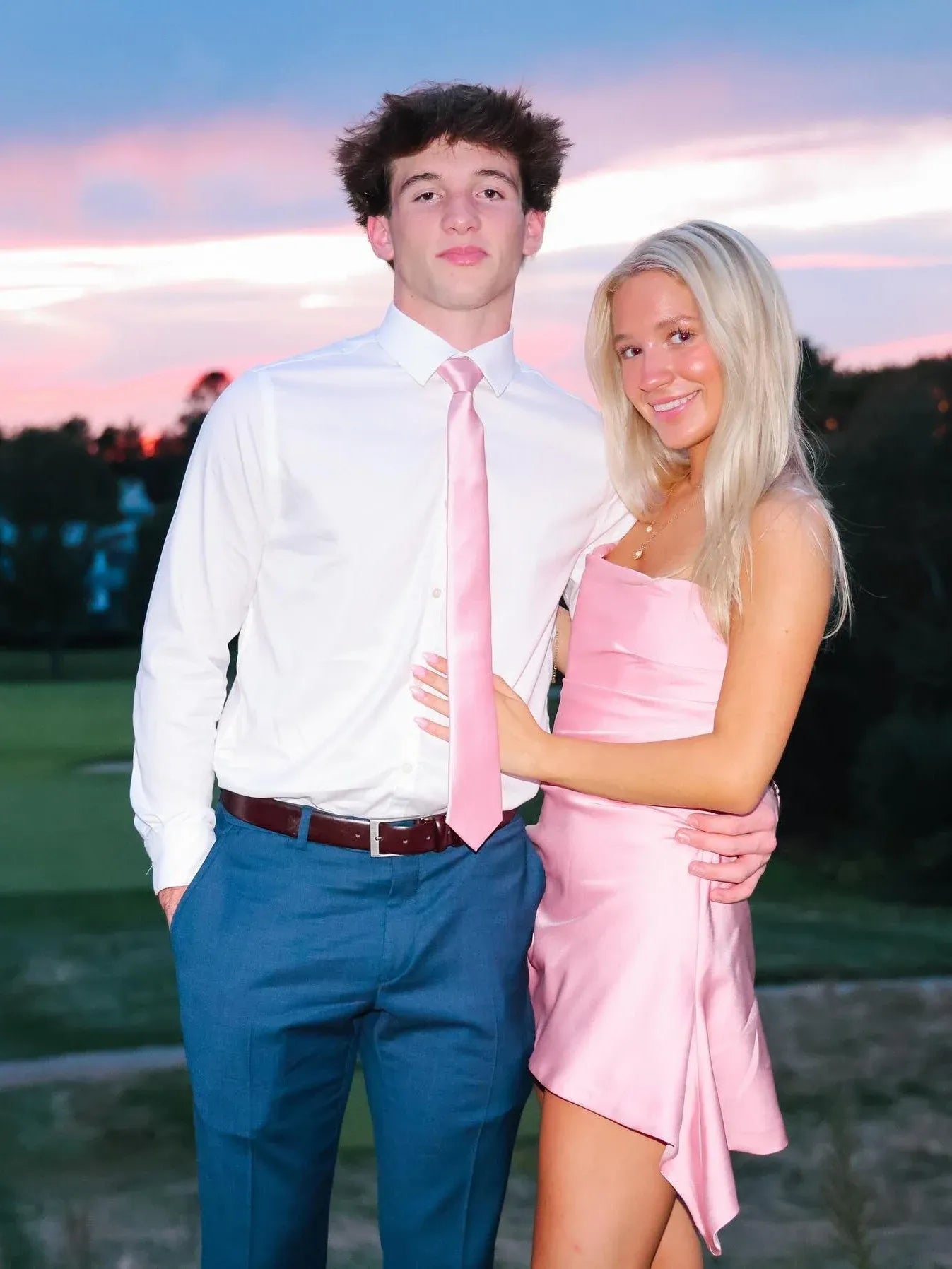 Lovely Strapless Satin Pink Short Homecoming Dress With Asymmetrical Hem