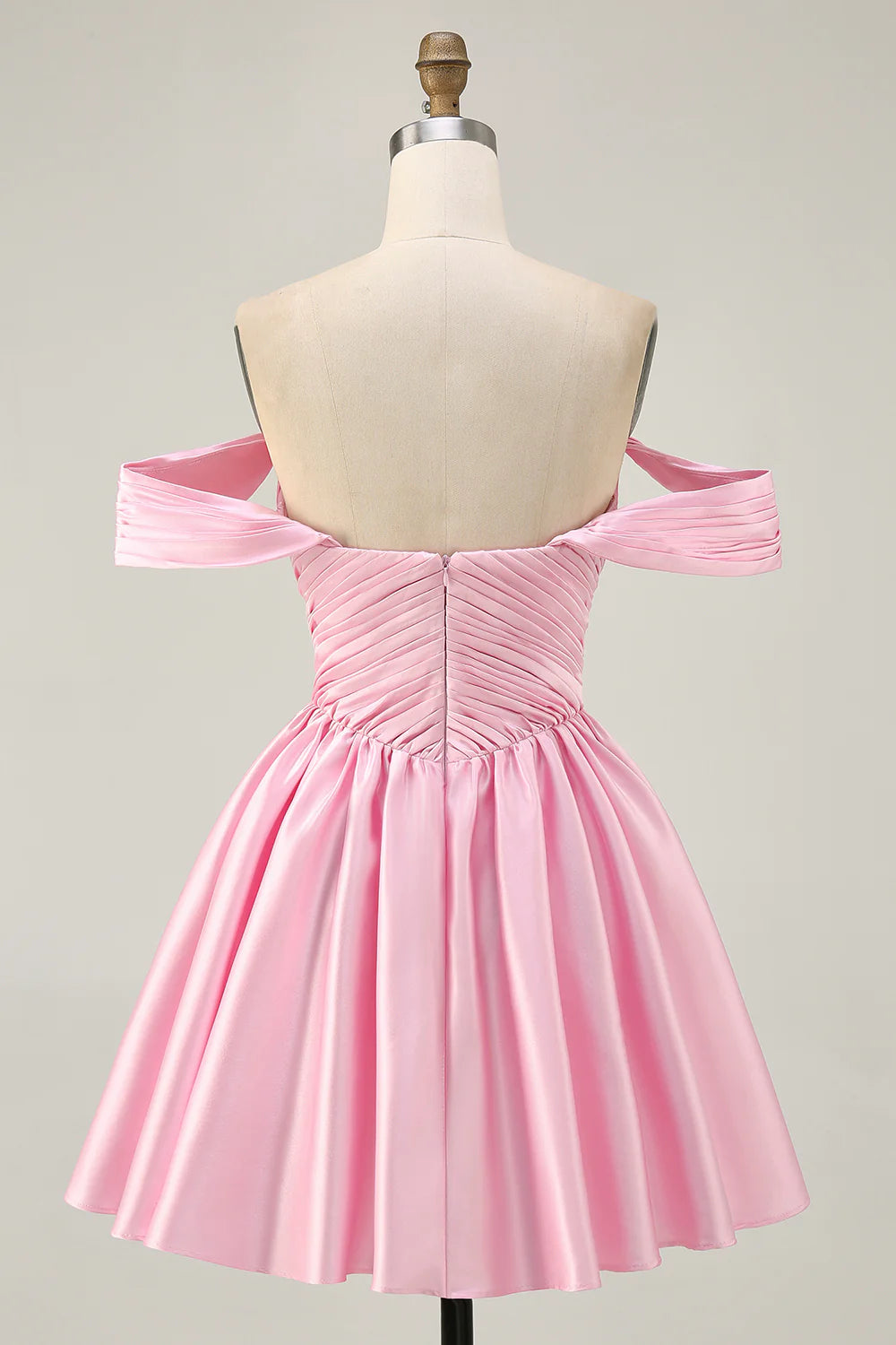 Lovely White Ruched Off The Shoulder Short Homecoming Dress White A-line Party Dress