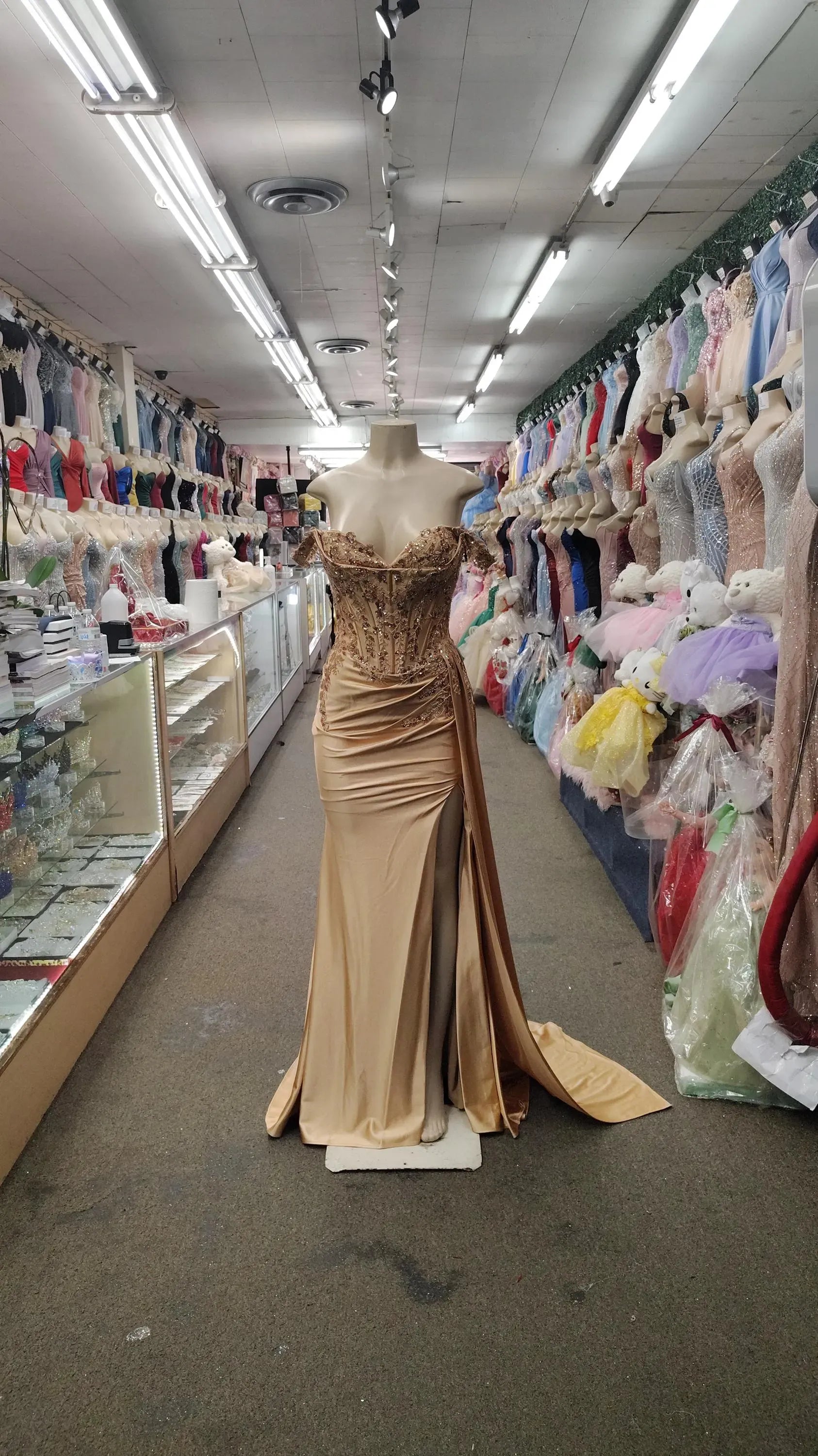 Mermaid Off-Shoulder Corset Beaded Satin Burgundy Long Prom Dress With Slit