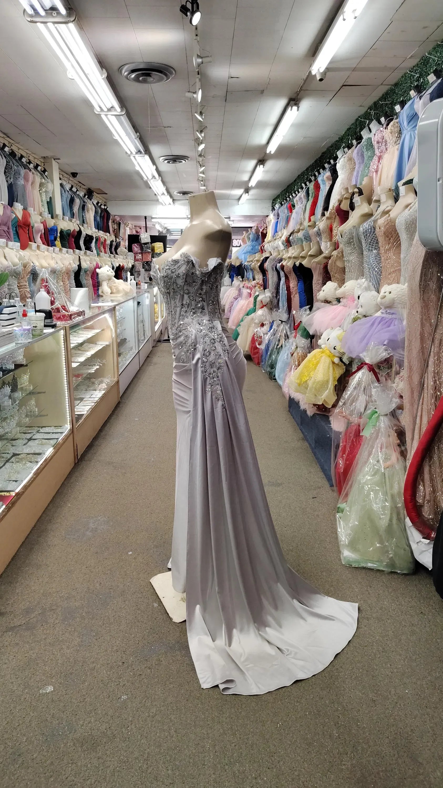 Mermaid Off-Shoulder Corset Beaded Satin Burgundy Long Prom Dress With Slit