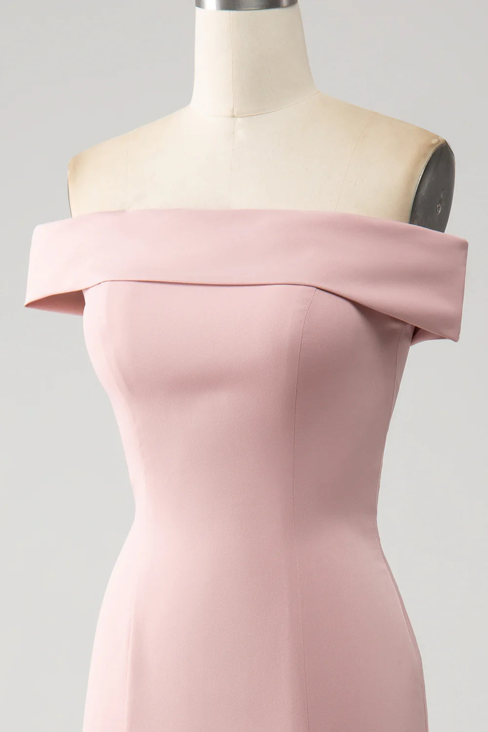 Pink Off Shoulder Mermaid Ruffle High Low Mother of the Bride Dress With Asymmetrical Hem