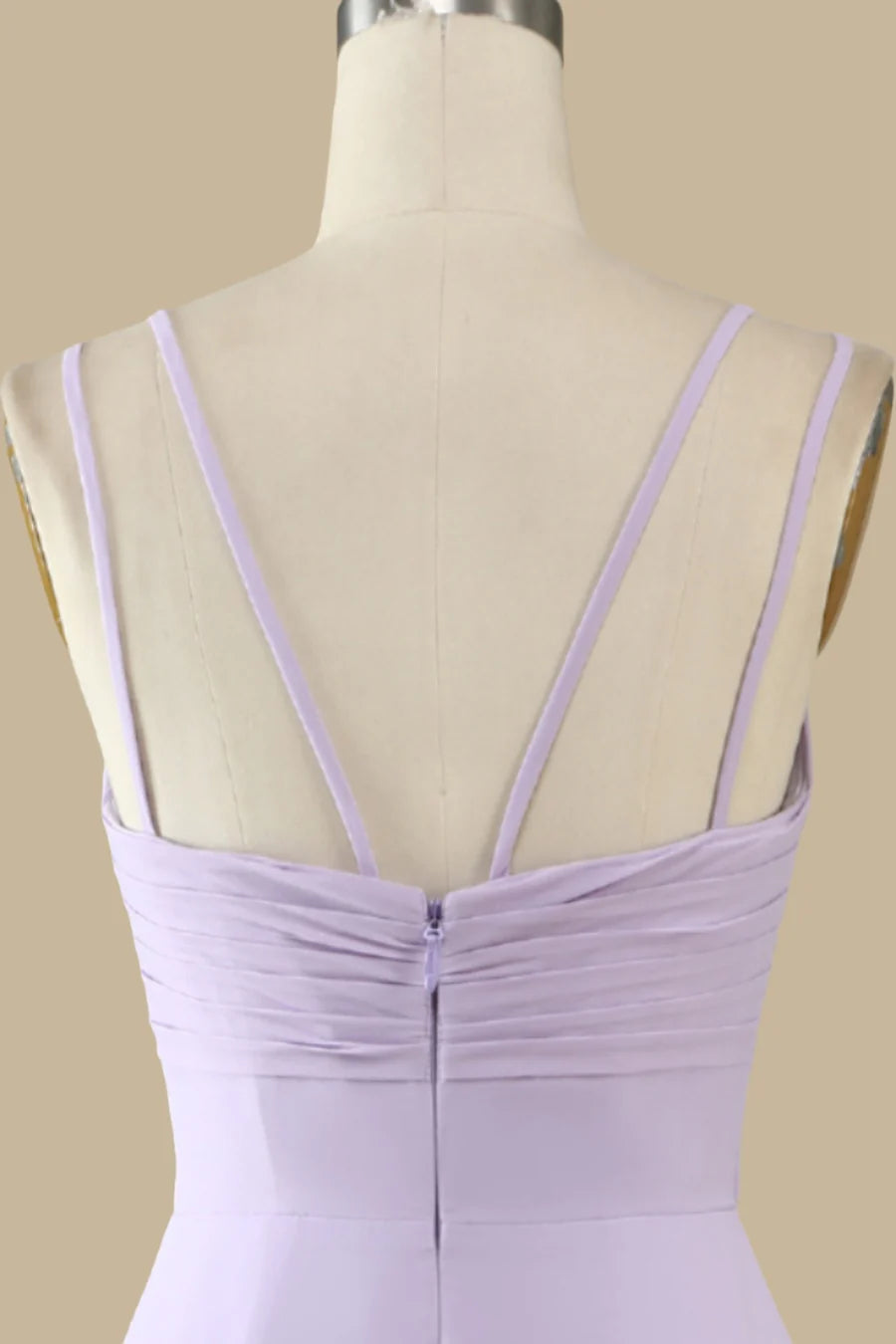 Sage Green Scoop Neck Spaghetti Straps Maxi Dress Bridesmaid Dresses