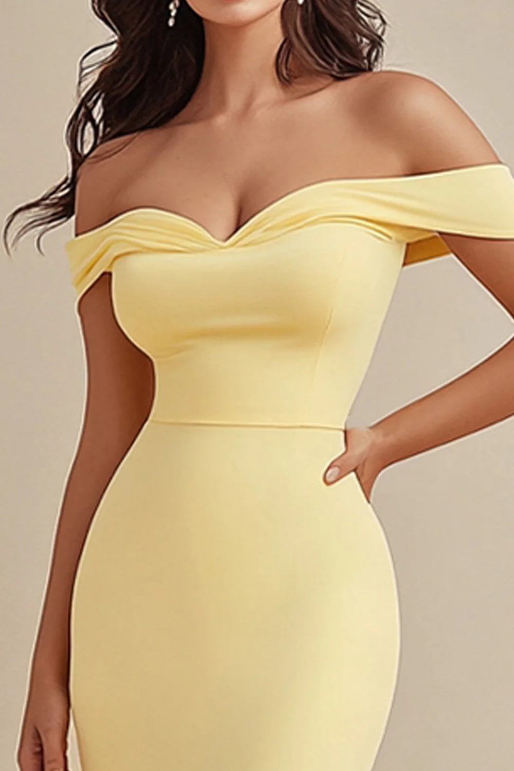 Simplicity Red Chiffon Sweetheart Collar Off the Shoulder Mermaid Floor Length Evening Dress