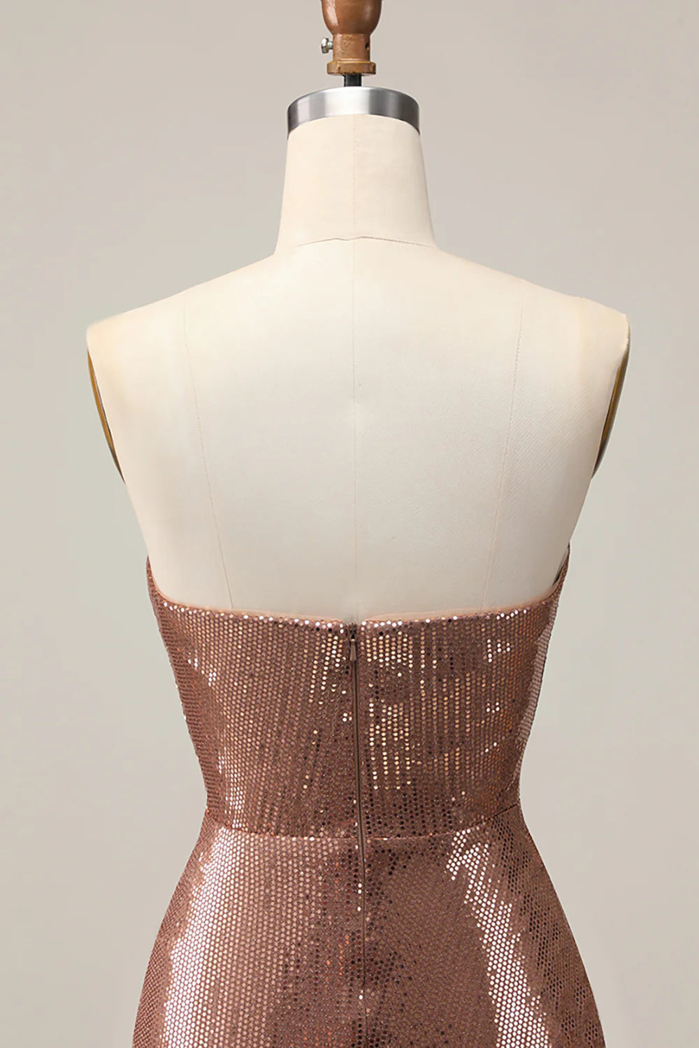 Sparkly Fuchsia Strapless Sweetheart Collar Ruched Bodycon Homecoming Dress With Sequins