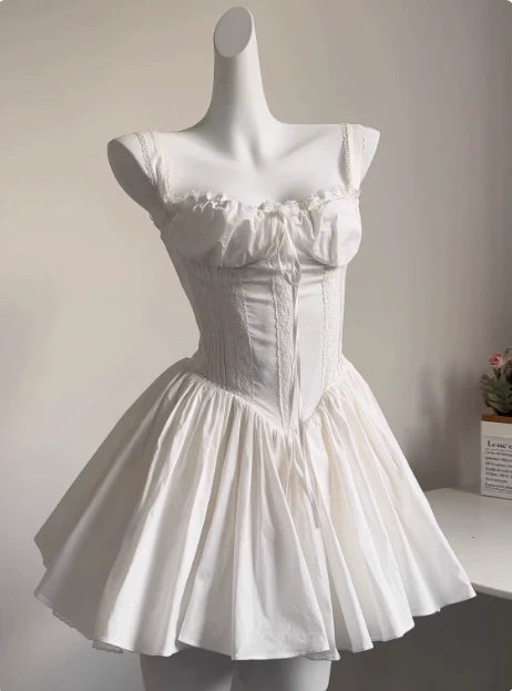 Sweet Lace Fishbone Suspender Princess Birthday Tutu Homecoming Dress Party Dress