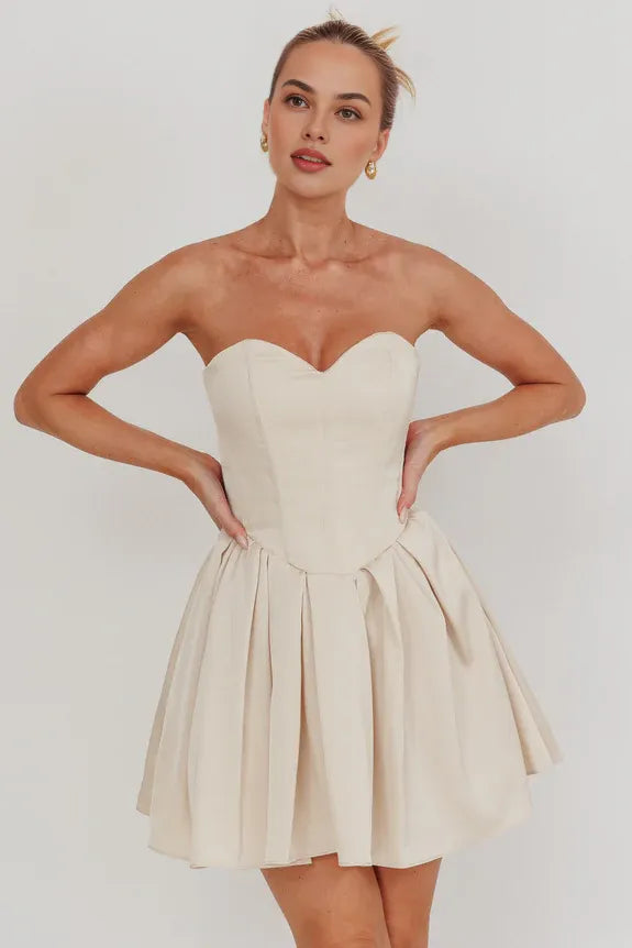 Sweetheart Neckline Bodycon Lace-up Champagne Mini Homecoming Dress For Ladies