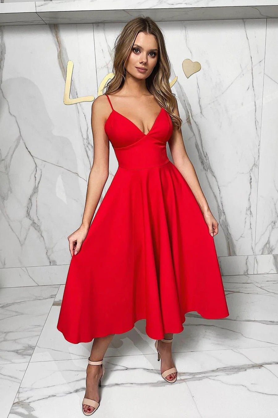 White Or Red Simple Satin A-Line V Neck Short Prom Dresses A-Line Homecoming Party Dresses